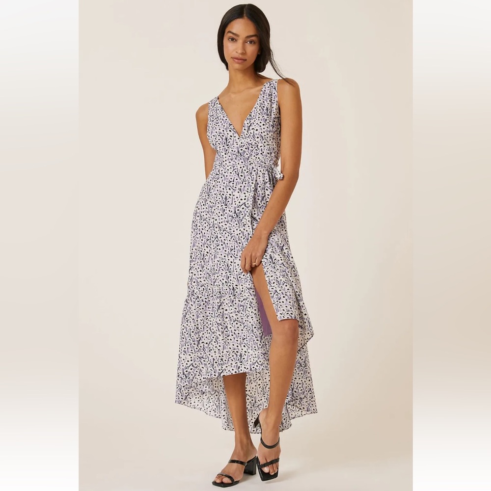 Hutch High-Low Wrap Midi Dress Floral Print